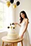 Gold Happy Birthday Themed Cake Topper Character Set Ornament