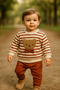 Bow Tie Bear Striped Suit