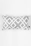 Bohemian Special Design Punch Punch Pattern Decorative Rectangular Throw Pillow Case Mila Gray - 4