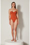 Cinnamon Sides Rope Detail Amethyst Swimsuit-Free Masur Collection - 4