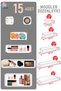 15 Pieces Drawer Organizer Modular Makeup Jewelry Cosmetic Accessory Transparent Organizer - 3