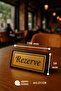 Black Plexiglass Top Single-Sided Gold Metal "Reserve" from Table Lettering Series - 100 mm X 50 mm - 10 Pieces - 5