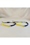 Yellow Navy Blue Heart Fan Bracelet - Handmade Adjustable Lover's Gift Macrame Bracelet - 5
