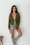 Soft Textured Big Button Detailed Knitwear Cardigan Aw25Hi0002