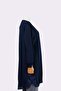 Shirt Garnished Knitwear Tunic Dark Blue - 2
