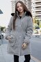 Beige Pocket Detailed Fur Inside Removable Hooded Girl's down Coat 21336