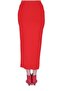Knitwear Pencil Skirt Red - 3