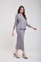 Knitwear Pencil Skirt Gray - 3