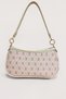 Women's Patterned Zipper Closure Shoulder Bag Beige - 2
