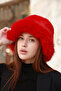 Red Thick Plush Heart Hat Beanie - Warm Stylish Outdoor Cold Protection Spk1143 - 5