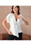 New Season V-Neck Short Sleeve Asymmetric Oversize Blouse Vest Plus Size