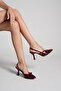 Women's Burgundy Patent Leather Stiletto - 6