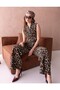 New Season Lepor Patterned Zero Sleeve Wide Leg Jumpsuit - 8