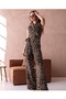 New Season Lepor Patterned Zero Sleeve Wide Leg Jumpsuit - 6
