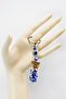 Evil Eye Beaded Keychain in a Handmade Glass Bottle, Gift Keychain - 2