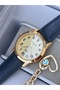 Brand Retro Black Color, 24 Months Warranty, Waterproof, Leather Strap with Numbers Women's Wristwatch+Bracelet - 3