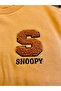 Boy's Punch Embroidered Snoopy Printed Elastic Waist Cotton Fabric Inner Fleece Top and Bottom Set with Pockets - 7