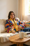 Handmade Colorful Puffy Chunky Cardigan - 4
