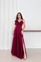 Women Adjustable Strap Slit Tulle Evening Dress Rys9276 - 7