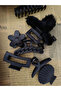 Pack of 10 Black Mixed Plush Model Pegs Hair Clips Advantageous - 2