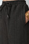 Women's Silvery Wide Leg Elastic Waist Solid Color Trousers - 4