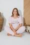 24073 Large Size Women's Short Sleeve Pajamas Set - 6