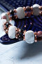 Certified Rhodonite Howlite Hematite Natural Stone Bracelet - 4