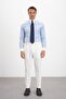 Comfort Fit Striped 100% Cotton Men's Shirt with Lapel Pin - 5