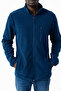 Men's Stand Collar Fleece Navy Blue Pocket Detailed Zippered Soft Textured - 6019 - 6