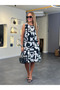 Sleeveless A-Line Dress - 4