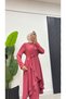 Asymmetrical Cut Skirt with Ruffles, Hijab Tunic and Pants Set-Brc1311 - 5