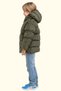 Boy's Khaki Fleece Fur Hooded Waterproof Wind Resistant Pocket Puffer Winter Coat - 2