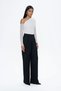Women's Black Quzu Wide Leg Trousers 21Y70827-Black - 2