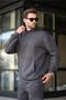 Charcoal Men's Hooded Elastic-Hem Tracksuit Set 5957 - 4