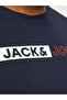 Men's Navy Blue Jjecorp Logo Tee Play Ss O-N Noos Pls Big Size T-Shirt 12243630-Navyblaze - 6