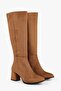 Women's Kiella Tan Suede Heeled Boots Tan Suede - 5
