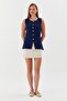 Crew Neck Vest Blouse Laci - 2