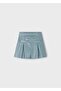 Girl's Leather Shorts Pants Water Green - 2