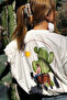 Unisex Oversized Western Cowboy Printed 100% Cotton T-Shirt High Quality Ecru - 2