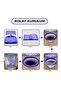 5 Pack Domestic Garbage Bags with Lavender Scent, Equivalent to 2500 Baby Diapers, Compatible with 16Lt Trash Cans - 2