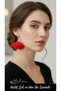 Sophisticated Stylish Sweet and Elegant Lace Mesh Floral Steel Earrings Fairy Style Dangle Night Daily Jewelry Accessory