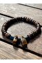 Tiger Eye, Hematite and Coconut Beads Natural Stone Men's Self-Confidence, Courage and Energy - 3