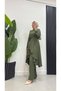 Asymmetrical Cut Skirt with Ruffles, Hijab Tunic and Pants Set-Brc1311 - 4