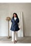 Indigo Blue Stamped Poncho - 6