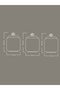 Spice Bowl Set of 3 Oval Large Size Coffee Corner Set 1400 ml (Tea, Coffee, Sugar) Checkered Lemon Gold - 4