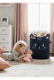 Striped Jute Cute Cat Kids Room Basket Toy and Laundry Organizer Foldable Organizer - 2