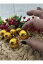 Gold Christmas Tree Ornament Cici Ball 3 CM 6 Pieces - 3