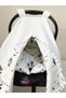 Piqueed Muslin Fabric Single Stroller Cover - 3