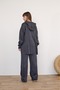 Women's Glitter Mercerized Knitwear Cardigan Set with Trousers - 4