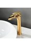 Bathroom Bowl Sink Faucet Gold Gold Color New Waterfall Model 7 Years Warranty Imported - 5